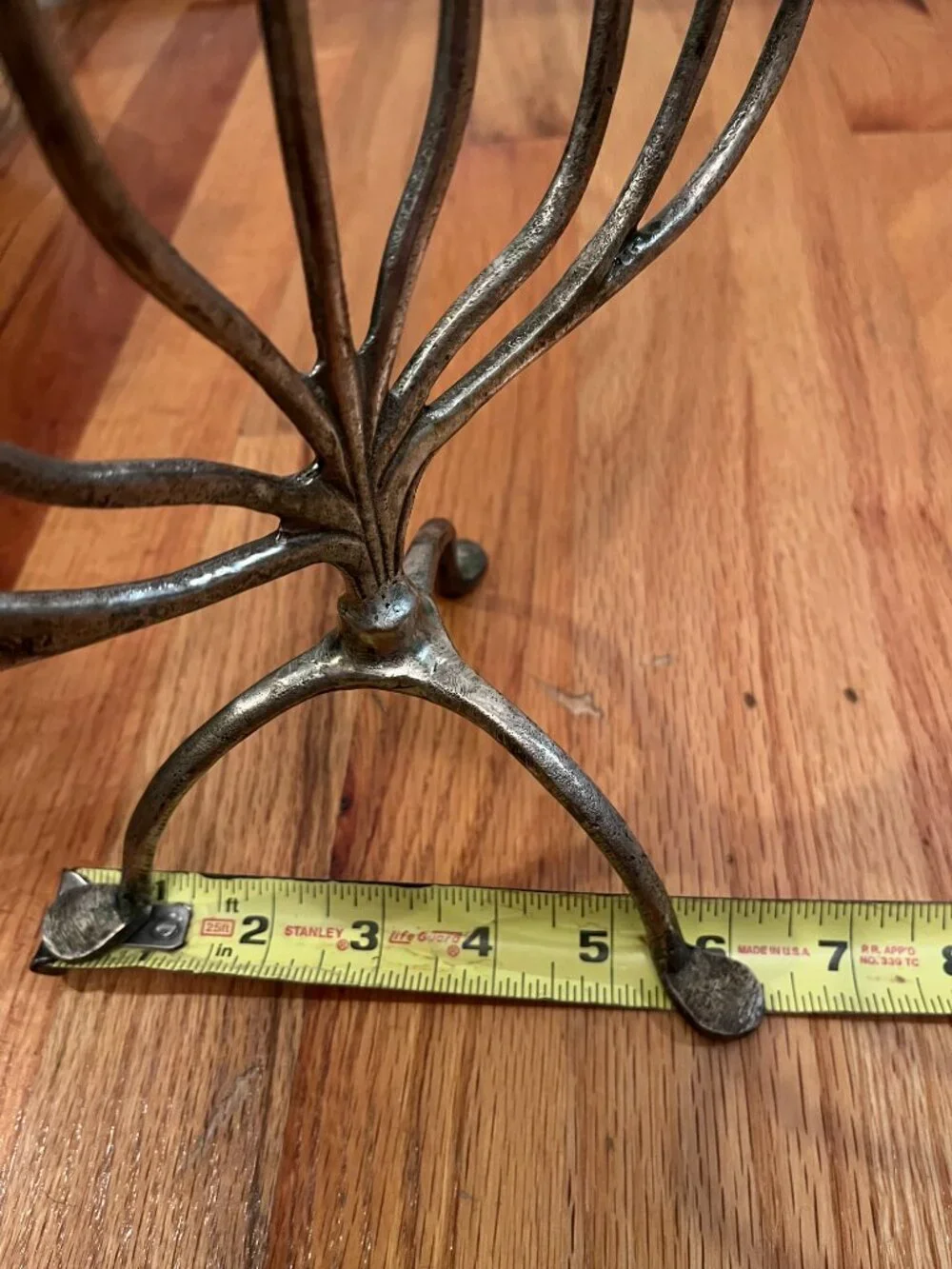 Pottery Barn Silver Metal Menorah L 9.5 in x H 11 in x W 6.25 in